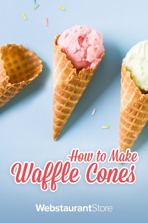 How To Make Waffle, Waffle Mix Recipes, Ice Cream Eating, Homemade Waffle, Waffle Cone Recipe, How To Make Waffles, Waffles Easy, Batter Mix, Pudding Pies