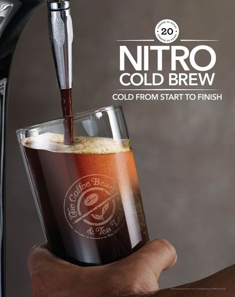 Coffee Shop Nitro Brew - The Coffee Bean Coffee Pot Cleaning, Biggby Coffee, Mobile Coffee Cart, Dark Chocolate Nutrition, Nitro Coffee, Nitro Cold Brew, How To Order Coffee, Coffee Pictures, Gourmet Coffee