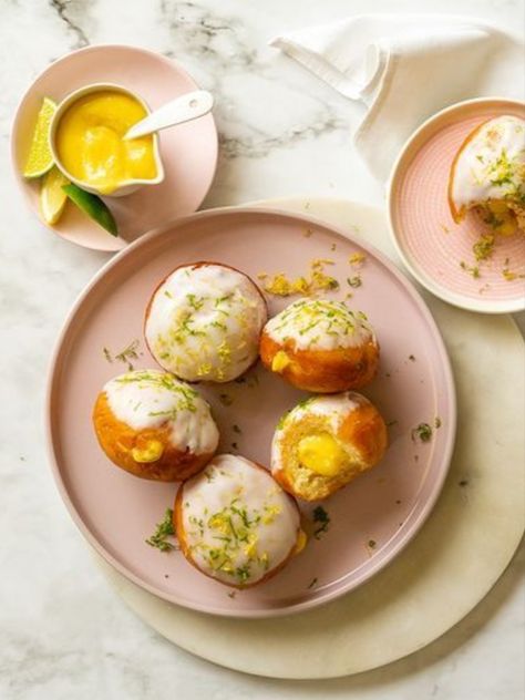 Cake Stall, Piping Bag, Doughnut Recipe, Sugar Eggs, Lime Zest, Baking Flour, Gin And Tonic, Deep Fried, Melted Butter