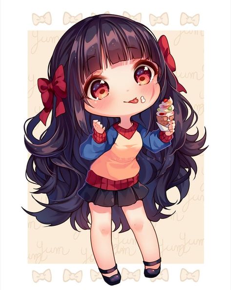 Hyanna Natsu on Instagram: “Mlem look who is back in the weirdest hour melm 🍦 Hyanshading chibi for chibiart202@da I love drawing these eyes!” Hyanna Natsu, Chibi Commission, Rainbow Dance, Mei Mei, Chibi Girl, Chibi Drawings, Photoshop Art, Cutest Thing Ever, Cute Chibi