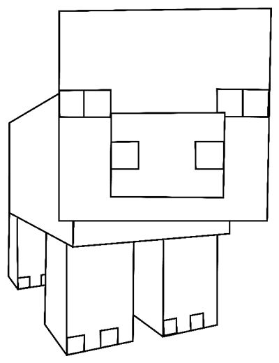 How to Draw Pig From Minecraft with Easy Step by Step Drawing Tutorial STEP 9 Minecraft Pig Face, Minecraft Pig, Easy Step By Step Drawing, Minecraft Coloring Pages, Pig Drawing, Minecraft Drawings, Pig Face, How To Draw Steps, Minecraft Bedroom