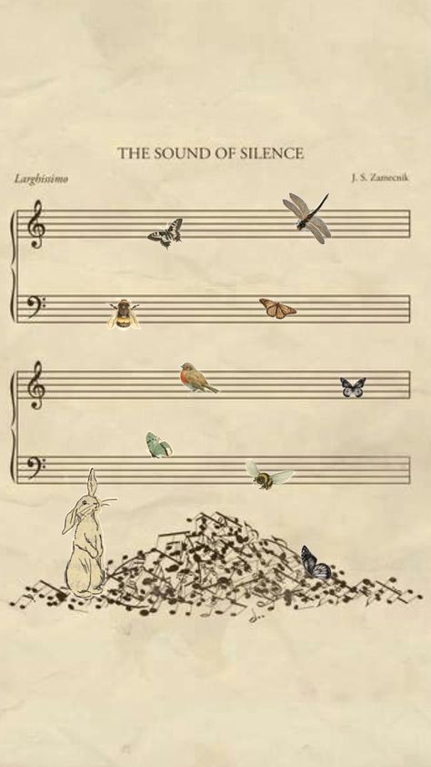 Music In Nature Art, Music Notes Poster, Norah Aesthetic, Music Note Aesthetic, Mute Aesthetic, Music Note Wallpaper, Music In Nature, Music Notes Wallpaper, Music Sheet Art