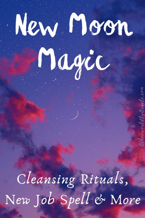 New Moon Magic: Cleansing Rituals, A New Job Spell and More! New Moon Job Spell, Herbs For New Moon, New Moon Candle Magic, New Moon Money Ritual, New Moon Candle Ritual, New Moon Money Spell, New Moon Cleansing, Aquarius Mom, New Job Spell