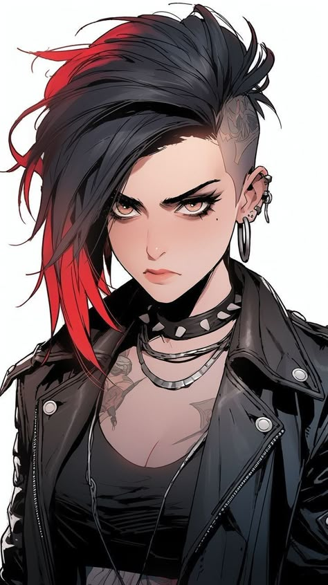 Punk Character, Tomboy Art, Cyberpunk Female, Anime Woman, Anime Show, Cyberpunk Girl, Have Inspiration, Cyberpunk Character, Punk Girl