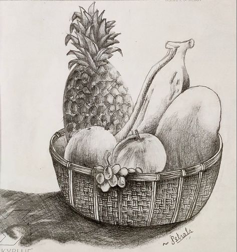 Visit my blog: artark31.wordpress.com to see many more drawings like this and to read about my experiences Object Drawing Still Life, Fruit Basket Drawing, Still Life Pencil Shading, One Point Perspective Drawing, Drawing Still Life, Fruit Sketch, Avengers Drawings, Pencil Drawing Images, Shading Drawing