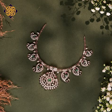 ✨⭐A sparkle that transcends time. Our jewelry is designed to make every moment a timeless memory.✨✨ For More Info Dm or Contact us : 9160194444 , 77994 83000 #IndianJewelllery #jewellery #diamondjewellery #HydJewellery #BridesofIndia #designerjewellery #finejewelry #luxurywedding #diamondnecklace #necklace Bhima Jewellers Necklaces, Radhika Merchant Jewellery, Festive Bridal Tilla Pendant Necklace, Vasundhara Diamond Roof Jewellery, Diamond Jewlery, Gold Earrings Indian, Queens Necklace Mumbai, Diamond Jewelry Earrings, Indian Bridal Jewelry Sets