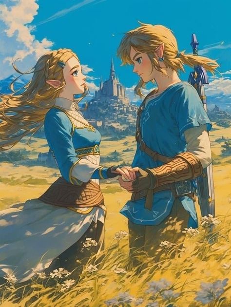 Link X Zelda, Link Zelda Art, Ocarina Of Times, Couple Cosplay, Link Cosplay, Link Art, Link Zelda, Zelda Art, Legend Of Zelda Breath