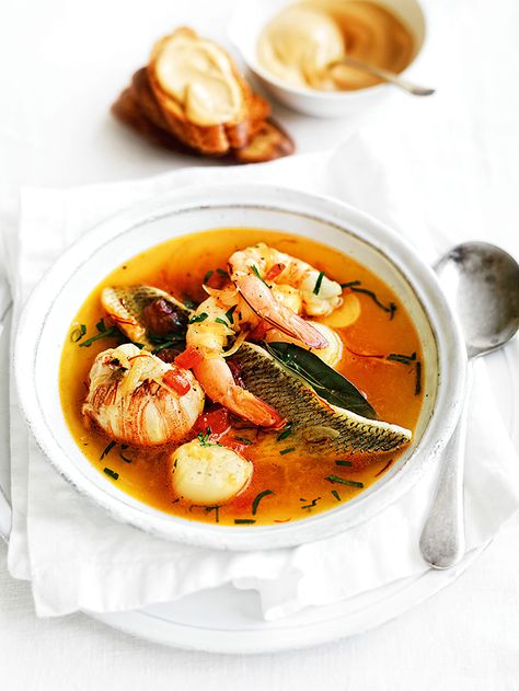 Bouillabaisse is a traditional Provencal dish hailing from the sea-side city of Marseilles. It was created by fisherman who used it to make a meal from their fresh catch. Salmon Caviar, American Horror Stories, Game Of Thrones Winter, Primal Diet, Miso Butter, Bastille Day, Pete Wentz, Brodie Sangster, Yarra Valley