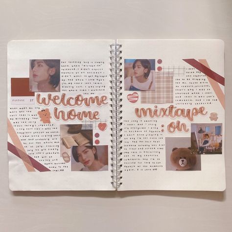 Straykids Journal, Picture For Journal, Notebook Titles, Stray Kids Journal, Scrap Notebook, Skz Journal, Writing Journal Ideas, Kpop Bullet Journal, Vision Journal