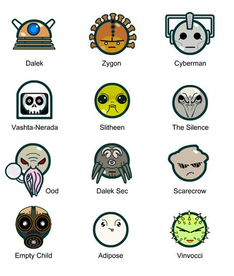 Doctor Who Emoticons Vashta Nerada, Weeping Angels, The Storyteller, Doctor Who Art, Wibbly Wobbly Timey Wimey Stuff, Torchwood, Time Lords, Timey Wimey Stuff, Field Guide