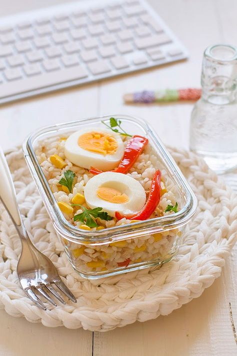 Recetas para tupper: Ensalada de arroz Coleslaw Recipe, Caribbean Recipes, Food To Go, Picky Eater Recipes, Vegetarian Recipes Healthy, Cold Meals, Healthy Snacks Recipes, Delicious Salads, Easy Healthy Recipes