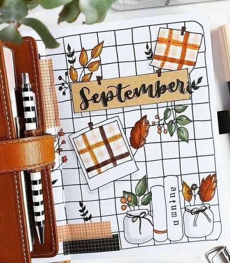 Diy Bullet Journal, Sampul Notebook, Bullet Journal September, Organizator Grafic, Bullet Journel, Bullet Journal Ideas Templates, Bullet Journal Cover Page, Bullet Journal Cover Ideas, Bullet Journal Paper