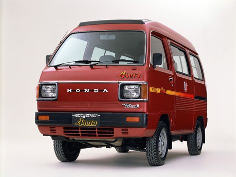 Honda Acty Street L 4WD '05.1983–07.1985 Honda Acty Van, Acty Van, Honda Van, Honda Acty, Car Honda, Kei Car, Van Car, Mini Camper, Honda Motors