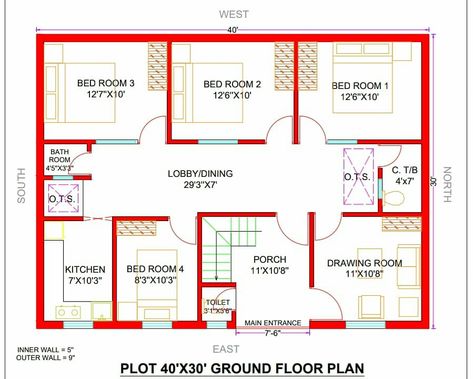 40 By 30 House Plans, 40 30 East Facing House Plans, 40 40 East Facing House Plans, 30 40 House Plans India, 40x30 House Plans, 1200 Sq Ft House Plans, 1200sq Ft House Plans, 1200 Sq Ft House, Home Map Design