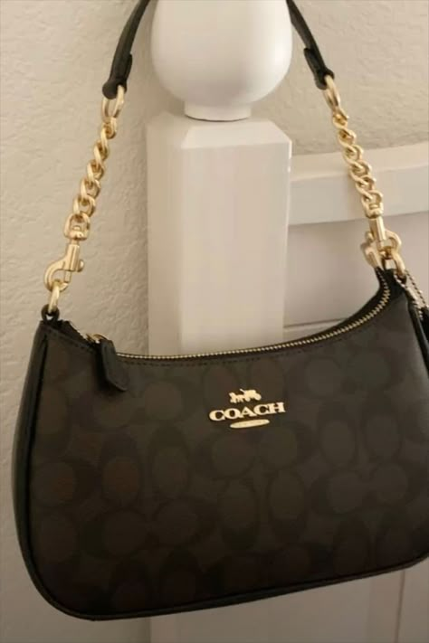 Coach Purse Outfit, Hand Bag Aesthetic, Hand Bags For Women, Luxury Bags Collection, Purse Essentials, Handbag Essentials, Cute Wallets, Girly Bags, Fancy Bags