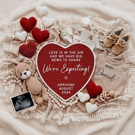 This Valentines Day Baby Announcement Digital is perfect for sharing on your social media such as Instagram, Facebook, etc. Easily edit and download your Valentines Day Pregnancy Announcement Digital Editable Template directly from your browser on Corjl - you won't need to wait days for your file to be edited and sent back and you'll be ready to announce you're exciting news to your husband, grandparents, family and friends! TRY BEFORE YOU BUY 🎨 Copy and paste this link into your web browser to try this template and see exactly what is editable: https://www.corjl.com/d/1P6H6K HOW IT WORKS 🌟 ✨Once you've bought the announcement, a link will be sent to you by email from CORJL within 15 minutes or less. ✨Click on the link and set up a password quickly. ✨Personalize your announcement by incl Pregnancy Announcement In February, Baby Announcement Ideas Valentines Day, Baby Announcement For February Due Date, Pregnancy Announcement February 2025, Baby Announcement February 2025, Cute Valentine’s Day Pregnancy Announcement, Valentine's Day Baby Announcement, Valentines Announcement Pregnancy, Valentine’s Day Pregnancy Announcement For Family