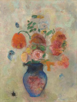 Large Vase With Flowers, Vasos Vintage, Vase With Flowers, Odilon Redon, Classic Art Prints, Hur Man Målar, Oil Canvas, Rose Pastel, National Gallery Of Art