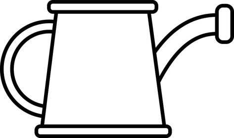 Watering Can Clipart Black And White, Watering Can Outline, Watering Can Coloring Page, Can Clipart, Spring Coloring Pages, Clipart Black And White, Classroom Crafts, Teacher Stuff, Watering Can