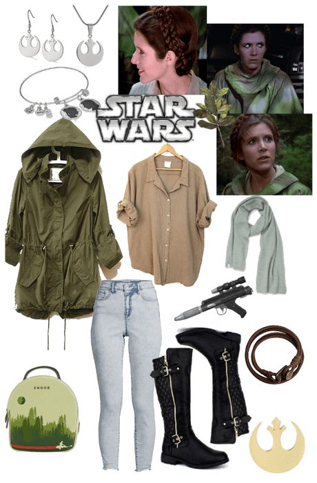 Leia Endor Outfit | ShopLook Star Wars Blouse, Casual Cosplay Star Wars, Star Wars Disney Bounding Inspired Outfits, Disney Bounding Outfits Star Wars, Star Wars Disneybound Summer, Star Wars Inspired Outfits Disneybound, Star Wars Bounding Inspired Outfits, Galactic Starcruiser Outfits, Mandalorian Inspired Outfit