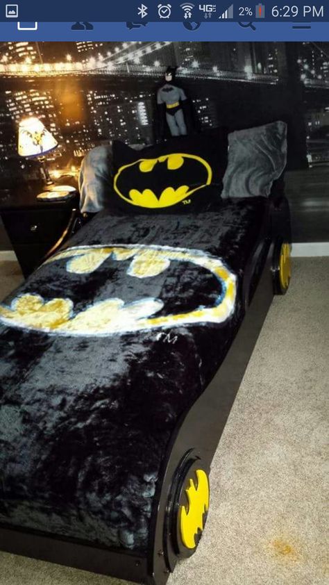 Batman Bedding, Batman House, Batman Room Decor, Batman Nursery, Batman Bed, Batman Bedroom, Batman Room, Hot Wheels Room, Batman Decor