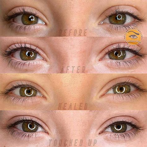 Permanent Eyeliner Natural, Tattoo Eyeliner Styles, Permanent Eyeliner Styles Tattoo, Lashline Enhancement Tattoo, Permanent Eyeliner Styles Natural, Natural Eyeliner Tattoo, Natural Permanent Eyeliner, Eyeliner Tattoo Before And After, Eyeliner Tattoo Ideas