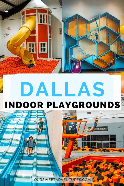 Dallas parents, beat the heat with my ultimate list of the best indoor playgrounds in Dallas for kids of ALL ages! It includes epic play structures, children's museums, trampoline parks, and more. #Dallas #ThingsToDo | Playgrounds | Indoor Playgrounds | Crayola Experience | Peppa Pig | Go karts | Church | Family | Perot Museum | Frisco | Grapevine | Plano | Childrens Museum | Free Things To Do in Dallas | Dallas With Kids, Crayola Experience, Perot Museum, Fun Places For Kids, Things To Do In Dallas, Trampoline Parks, Play Structures, Church Family, Usa Destinations