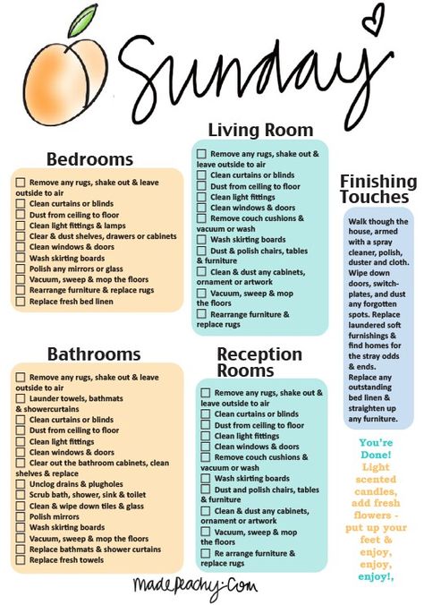 Holiday Cleaning Checklist, Sunday Cleaning, Clean Checklist, Weekend Cleaning, Household Cleaning Schedule, Daily Cleaning Checklist, Cleaning Checklist Printable, Deep Cleaning House, Holiday Cleaning