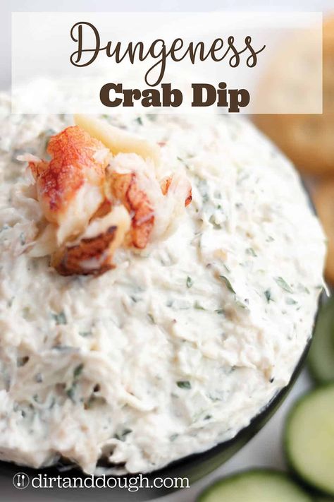 This cold crab dip is a perfect summertime appetizer. It's creamy and loaded with fresh dungarees crab. Simple to make, can be ready in minutes and doesn't require any cooking. Garlic Butter Sauce For Seafood, Cold Crab Dip, Creamy Lemon Dill Sauce, Sauce For Seafood, Dungeness Crab Recipes, Crab Risotto, Crab Dip Cold, Cold Dip Recipes, Cream Cheese Recipes Dip