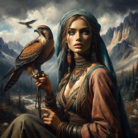 Falconer Majestic Birds, Sculptures Art, Mythical Creatures Fantasy, Rpg Characters, Birds Of Prey, Video Image, Fantasy Artwork, Mythical Creatures, Sculpture Art