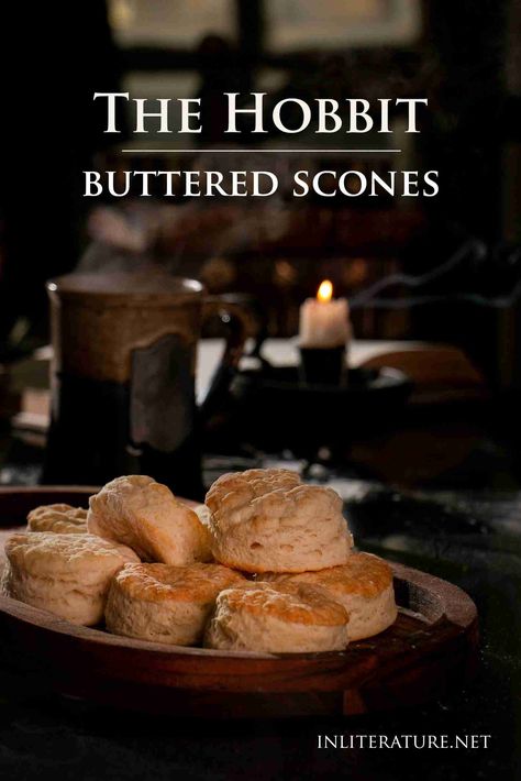 No afternoon tea is complete without a heaped pile of scones, waiting to be slathered in butter or serves with jam and clotted cream. Whip up a batch for an Unexpected Party at your Hobbit home. Hobbit Breakfast, Hobbit Thanksgiving, The Hobbit Book, Hobbit Birthday, Hobbit Home, Book Club Snacks, Hobbit Food, Hobbit Book, How To Make Buttermilk