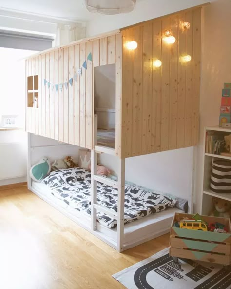 5 Genius Ways to Hack an IKEA Kura Bed | Hunker Kura Bed Hack, Ikea Kura Hack, Kura Hack, Ikea Kura Bed, Kura Bed, Ikea Kura, Ikea Kids, Kids Bedroom Inspiration, Ikea Bed