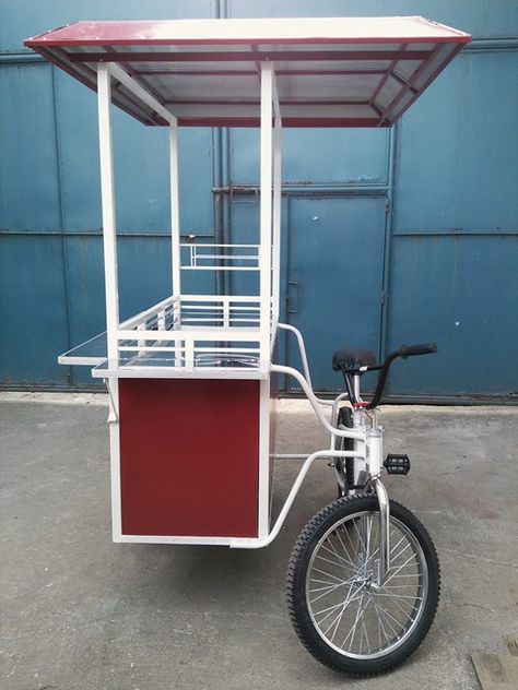 Untitled Bicycle Food Cart, Bike Food Cart, Bike Sidecar, Bicycle Cart, Mobile Coffee Cart, Asian Food Photography, Bamboo Bicycle, Tea Stand, Bullock Cart