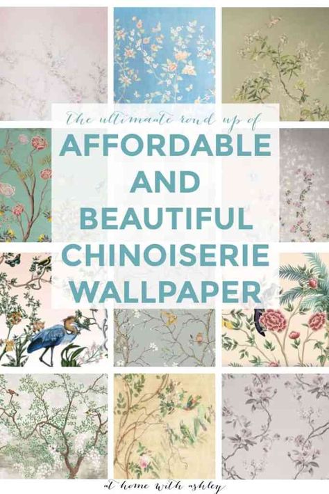 Wall Panels For Bathrooms, Chinoiserie Bedroom Decorating Ideas, Chinoiserie Bathroom Decor, Chinoiserie Wallpaper Bedroom, Chinoiserie Chic Wallpaper, Floral Wallpaper Bathroom, Green Chinoiserie Wallpaper, Chinoiserie Interior Design, Apartments Bathroom