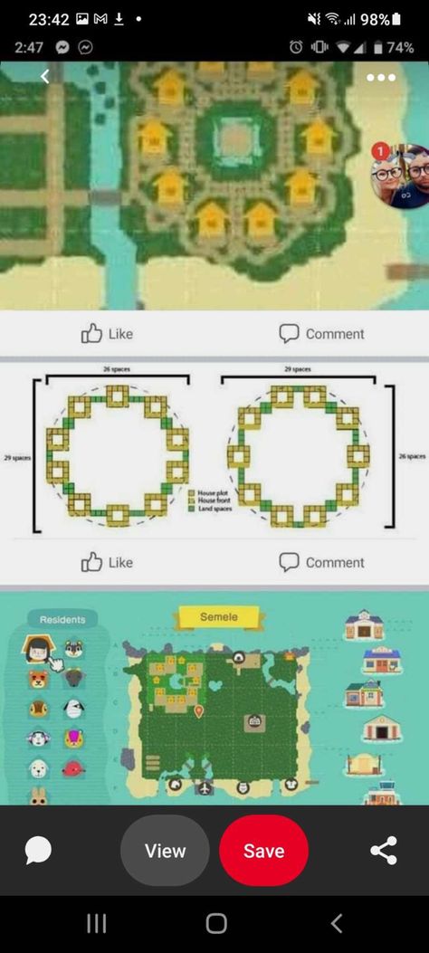 Acnh Resident House Layout, Acnh Circle Neighborhood Layout, Acnh Lake Entrance, Circle Neighborhood Animal Crossing, Acnh East River Layouts, Animal Crossing Neighborhood Layout Map, Acnh Villagers Homes Layout Size, Animal Crossing House Placement Ideas, Acnh Island Design Ideas Neighborhood