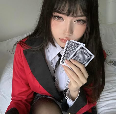 Asian Halloween Ideas, Icon Grunge, Pretty Cosplay, Nami Cosplay, Kakegurui Cosplay, Japanese Short Hair, Asian Models Female, Yumeko Jabami, Cute Cosplay