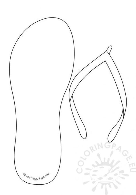 Flip Flop Template Free Printable, Girly Party Ideas, Flip Flop Craft, Summer Arts And Crafts, Children's Church Crafts, Felt Crafts Patterns, Adult Coloring Designs, Moms Crafts, Free Stencils