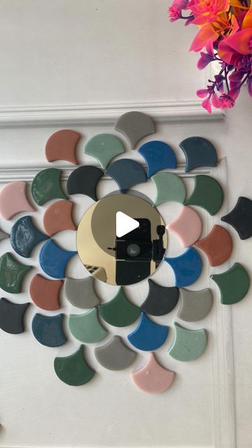 Mirror Mosaic Diy, Mirror Ideas, Mirror Mosaic, Mosaic Diy, Diy Mirror, Bead Store, May 1, Beauty Shop, Mosaic Tiles