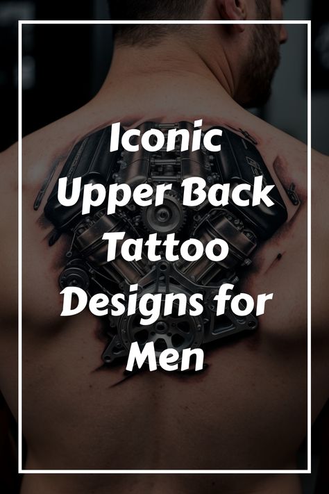 Modern upper back tattoos for guys Power Tattoo For Men, Upper Back Tattoo Men, Back Tattoos For Men, Back Tattoos For Guys Upper, Upper Back Tattoo, Powerful Tattoo, Back Tattoo Designs, Fallen Angel Tattoo, Cool Back Tattoos