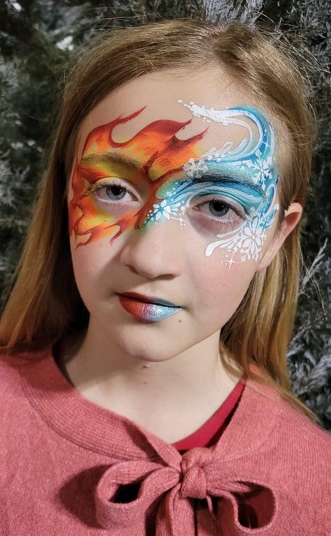 Face Painting Designs For Adults Artists, Face Painting Adults Creative, Popular Face Painting Designs, Fire Face Paint, Face Painting Designs Creative, Pretty Face Paint, Fancy Dress Makeup, Football Face Paint, Adult Face Paint