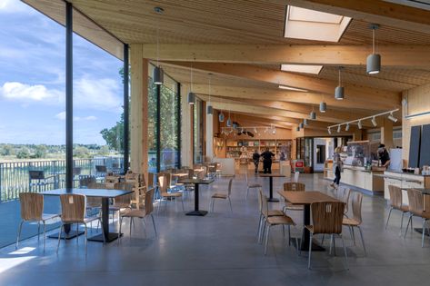 Gallery of Carlton Marshes Visitor Centre / Cowper Griffith Architects - 13 Visitor Centre Architecture, Visitor Center Interior, Visitor Center Architecture, Visitor Center Design, Mass Timber, Peter Cook, Creative Office Space, Tourist Center, Barn Art