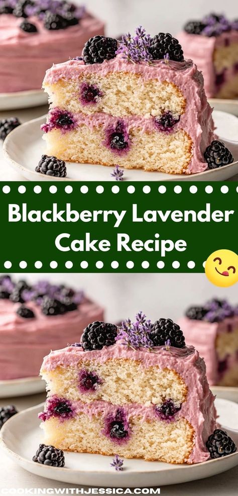 Searching for a show-stopping dessert? Discover this Blackberry Lavender Cake Recipe, which blends the tangy sweetness of blackberries with aromatic lavender. It’s a delightful treat that’s sure to impress at your next gathering. Lavender Cake Recipe, Blackberry Lavender, Cake With White Chocolate, Blackberry Cake, Lavender Cake, Moist Vanilla Cake, White Chocolate Buttercream, Culinary Lavender, Wedding Dessert