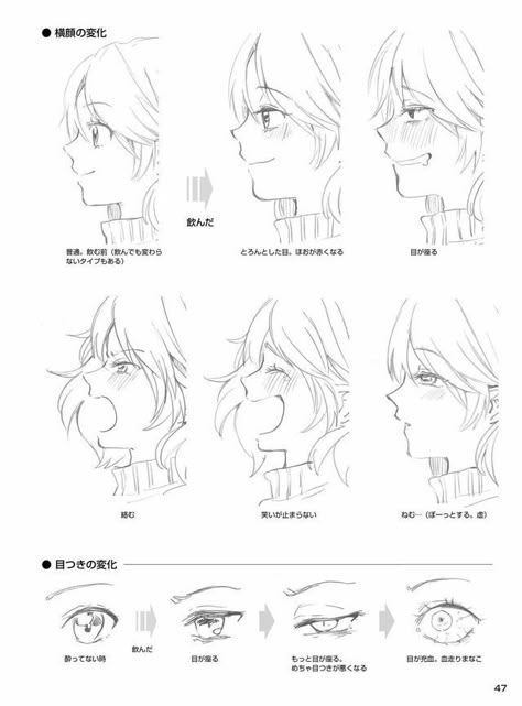 Realistic Eye Drawing, Eye Expressions, Drawing Face Expressions, Manga Tutorial, 얼굴 드로잉, Anime Tutorial, 얼굴 그리기, Manga Drawing Tutorials, Face Sketch