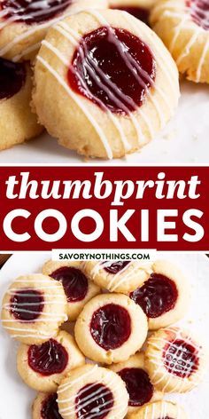 Christmas Thumbprint Cookies Recipes, Classic Thumbprint Cookies Recipe, Santa Thumbprint Cookies, Short Bread Thumbprint Cookies, Thanksgiving Thumbprint Cookies, Christmas Jelly Cookies, Santa’s Thumbprint Cookies, Holiday Drop Cookies, Thumbprint Shortbread Cookies