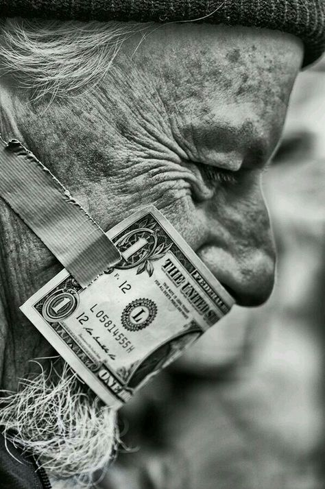 Sus Old Man Face, Emotional Painting, Money Tattoo, Dark Art Photography, Mouth Drawing, Social Awareness, Magazine Issue, Black And White Pictures, Male Face