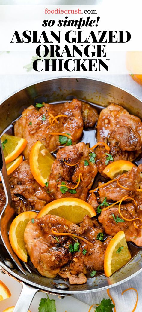 Dinners With Oranges, Orange Chicken Noodles, Orange Garlic Chicken, Dinner Recipes With Ginger, Recipes With Oranges Dinner, Orange Dinner Recipes, Chicken And Orange Recipes, Orange Chicken Glaze, Orange Juice Marinade For Chicken