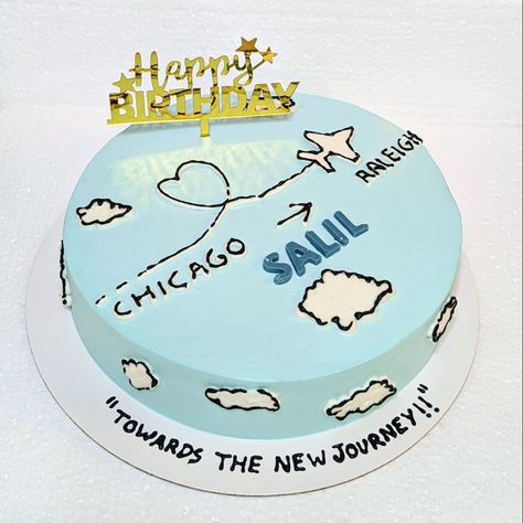 Happy Journey Cake Designs, Journey Cake Design, Have A Safe Journey Cake, Bon Voyage Cake Ideas, Happy Journey Cake Ideas, Happy Journey Cake, Chemistry Cake, 2024 Cake, Bon Voyage Cake