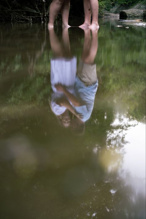 Water Reflection Photoshoot, Water Mirror Photography, Water Reflection Photography People, Laying In Water Photography, Face Reflected In Water, Person Reflection In Water, Human Reflection In Water, Reflection Aesthetic, Water Reflection Photography