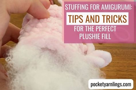 Stuffing for Amigurumi: Tips and Tricks for the Perfect Plushie Fill — Pocket Yarnlings — Pocket Yarnlings Amigurumi Tips, Needle Cushion, Roving Wool, Cloud Decoration, Three Dimensional Shapes, Stuffed Toys, Soft Pillows, Amigurumi Toys, Blog Tips