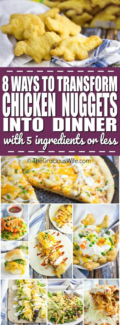 Things To Make With Chicken Nuggets, Dinners With Chicken Nuggets, Chicken Nugget Meals Dinners, Easy Dinner Recipes With Chicken Nuggets, Recipe With Chicken Nuggets, Dinner Ideas With Chicken Nuggets, Using Chicken Nuggets In Recipes, Meals To Make With Chicken Nuggets, Meals Using Chicken Nuggets