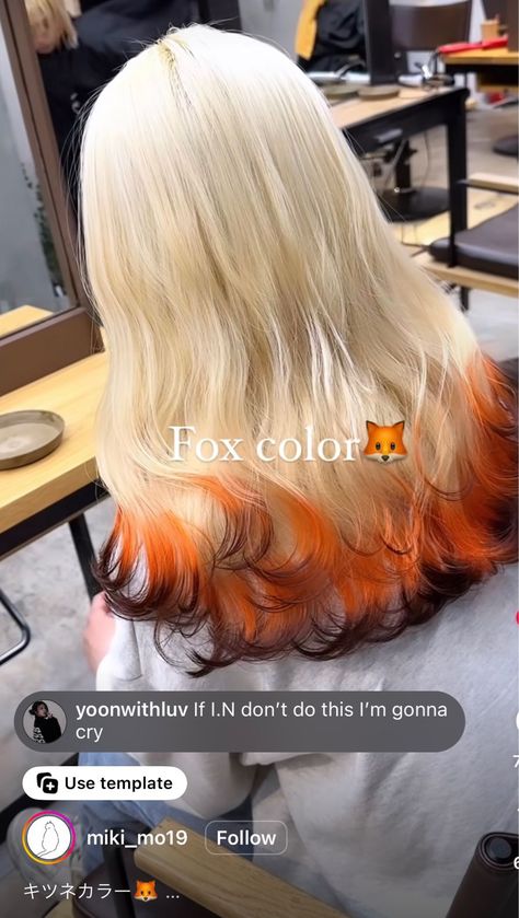 fox hair Fox Color Hair, Fire Hair Color, Fox Hair Dye, Fox Hair Color, Perfect Curly Hair, Peekaboo Hair Colors, Dyed Tips, Fox Hair, Fire Hair